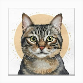 Tabby Cat Portrait Canvas Print