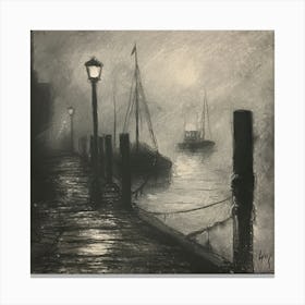 Night At The Docks Canvas Print