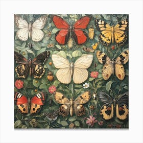 Butterfly Garden Art 1 Canvas Print