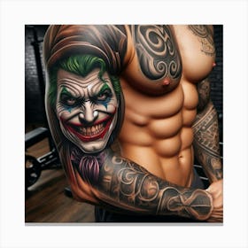 Joker Tattoo 14 Canvas Print