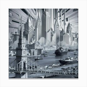 Futuristic Cityscape 34 Canvas Print