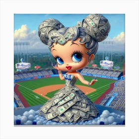 LA Dodger Dolla Dolla Girl Canvas Print