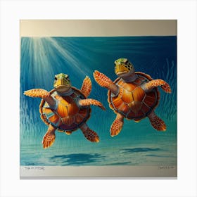 Turtles 3 Canvas Print