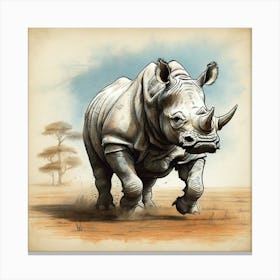 Rhinoceros 5 Canvas Print