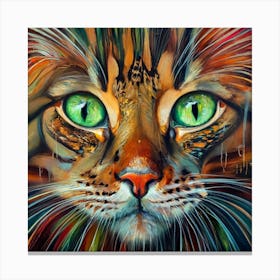 Cat With Green Eyes 4 Canvas Print