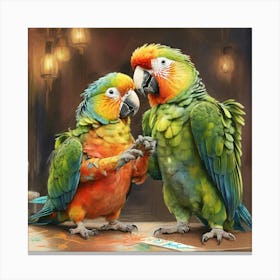 Parrots 10 Canvas Print