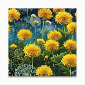 Dandelion Delight: Nature's Fragile Beauty Canvas Print