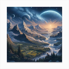 Landscape Of The Universe Canvas Print