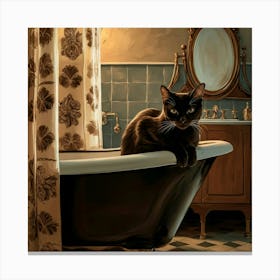 A Captivating Illustration Of A Black Cat Perched Srfpg6o5sj66kwy0to3f5q Ftsdqh4qqeonk8yctb0 Og Canvas Print