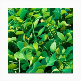 Green Leaf Background Canvas Print