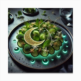 A Plated Dish Named Crescent Glow Salad 1024x1024 Canvas Print