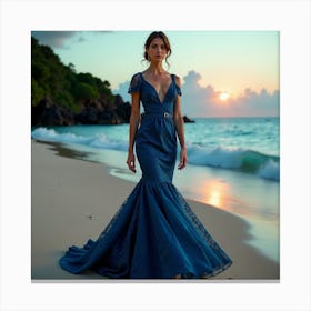 Mermaid Wedding Dress 5 Canvas Print