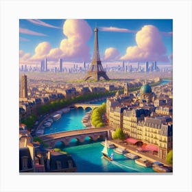 City of Lights: Paris Panorama Canvas Print