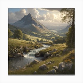 Valley In The Mountains Canvas Print
