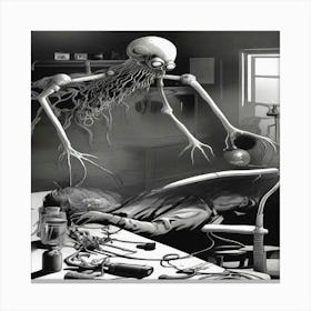 Aliens In The Lab Canvas Print