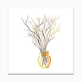 Bare Branches In A Vase Canvas Print