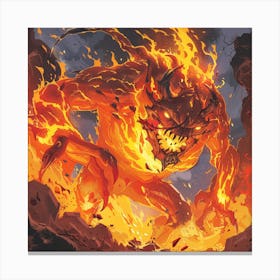 Demon Of Fire Canvas Print