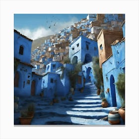 Blue City Of Chefchaouen Canvas Print