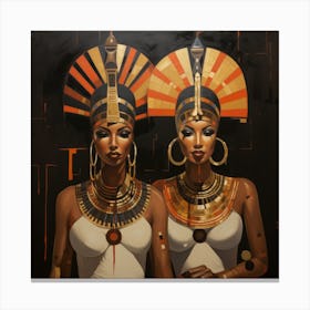 Two Egyptian Women Canvas Print