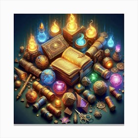 Book Of Spells Canvas Print