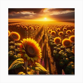 Sunflower Field Canvas Print