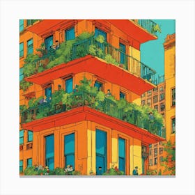 Nyc Apartment Building Canvas Print