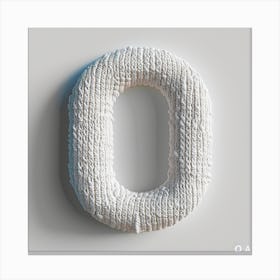 Knitted Letter O Canvas Print