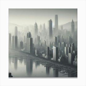 Futuristic Cityscape 17 Canvas Print