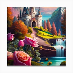 A beautiful and wonderful castle in the middle of stunning nature 4 Canvas Print