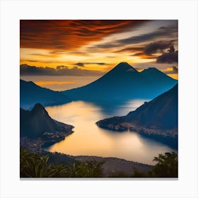 LAKE ATITLAN LANDSCAPE Canvas Print