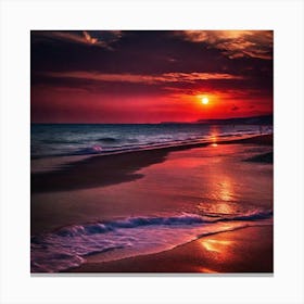 Sunset On The Beach 454 Canvas Print