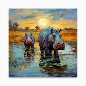 Hippo Canvas Print