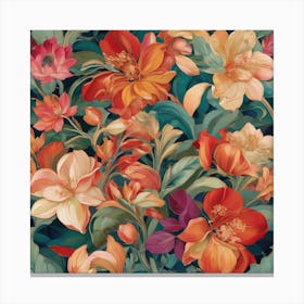 Floral Wallpaper Canvas Print