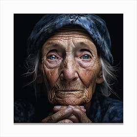 Portrait Of An Old Woman Canvas Print