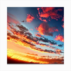 Sunset Stock Videos & Royalty-Free Footage Canvas Print