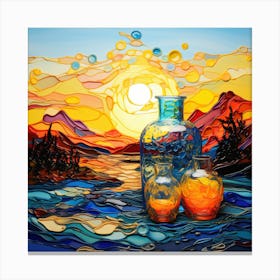 Sunset In The Bottle Canvas Print