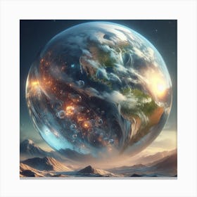 Earth In Space 25 Canvas Print