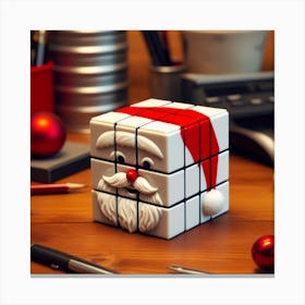 Santa Claus Cube Canvas Print