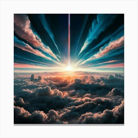 Sunrise Over Clouds 7 Canvas Print