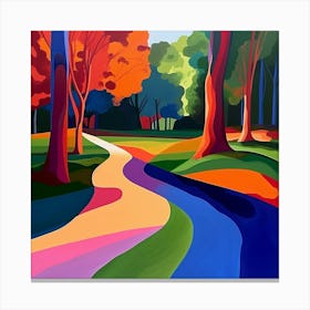 Abstract Park Collection Hyde Park London 4 Canvas Print