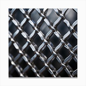 Close Up Of A Chain Link Fence 1 Canvas Print