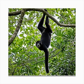 Howler Monkey Primate Wildlife Rainforest Canopy Mammal Tree Branches Tropical Loud Vocal (6) Canvas Print