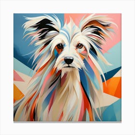 Abstract modernist chinese crested dog 1 Canvas Print