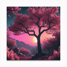 Pink Cherry Blossoms Canvas Print