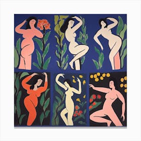 Women Dancing, Shape Study, The Matisse Inspired Art Collection 0 Canvas Print