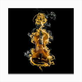 Violin In Smoke 1 Canvas Print