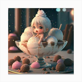 Ice Cream Girl 1 Canvas Print