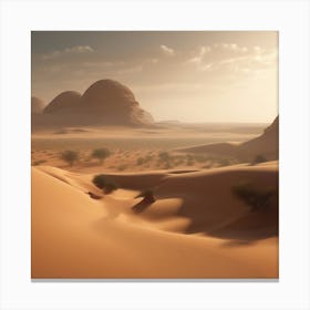 Sahara Countryside Peaceful Landscape Perfect Composition Beautiful Detailed Intricate Insanely De (14) Canvas Print