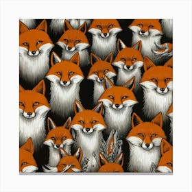 Foxes Canvas Print