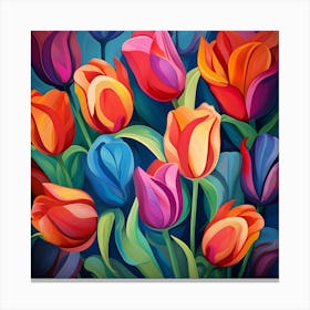 Colorful Tulips 1 Canvas Print